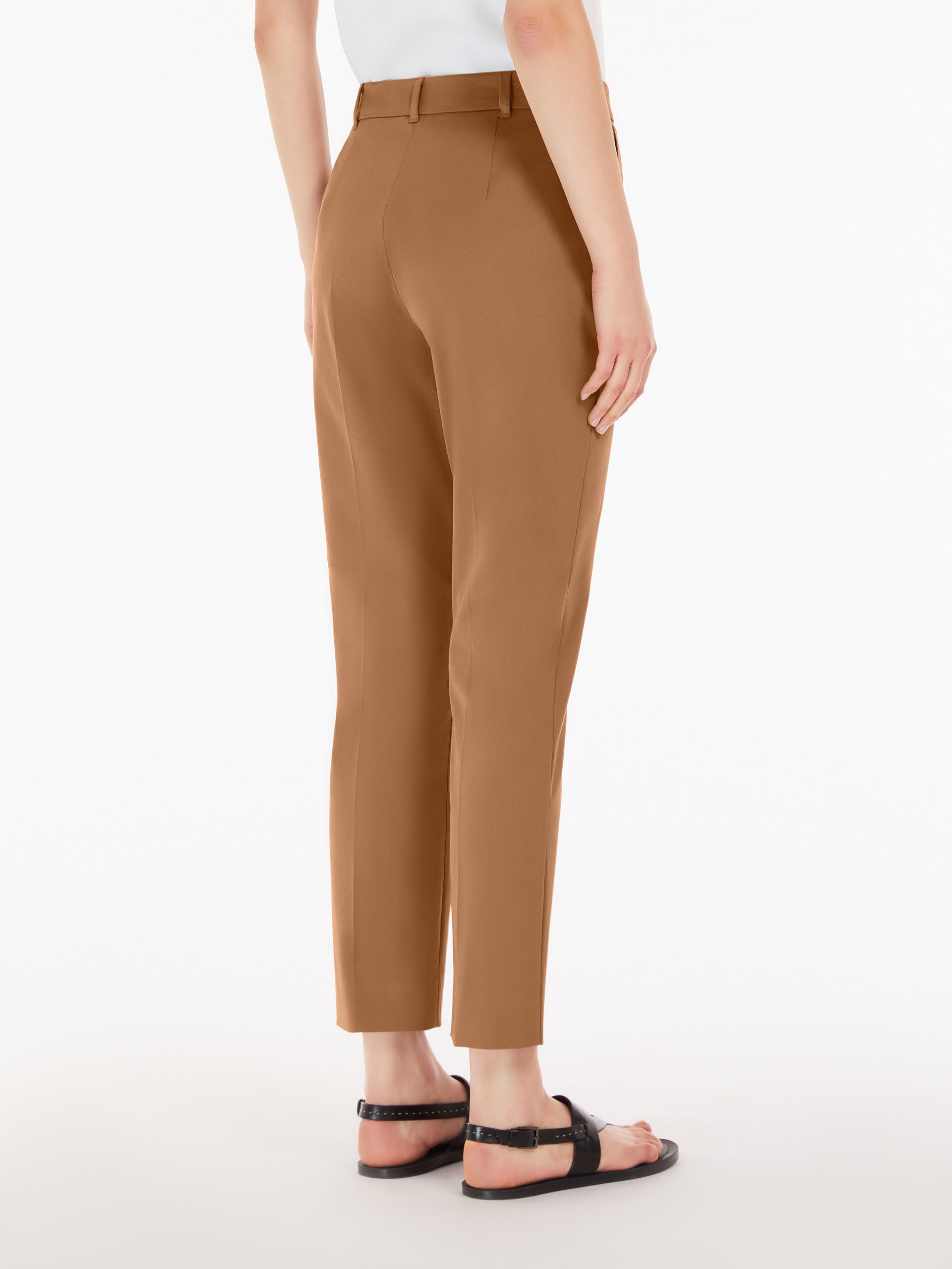 Max Mara High-waisted Cigarette Tube Casual Pants In Brown