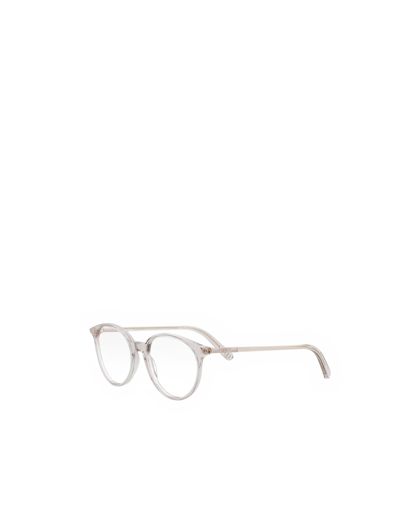 Dior Logo Flat Mirror In Clear Khaki