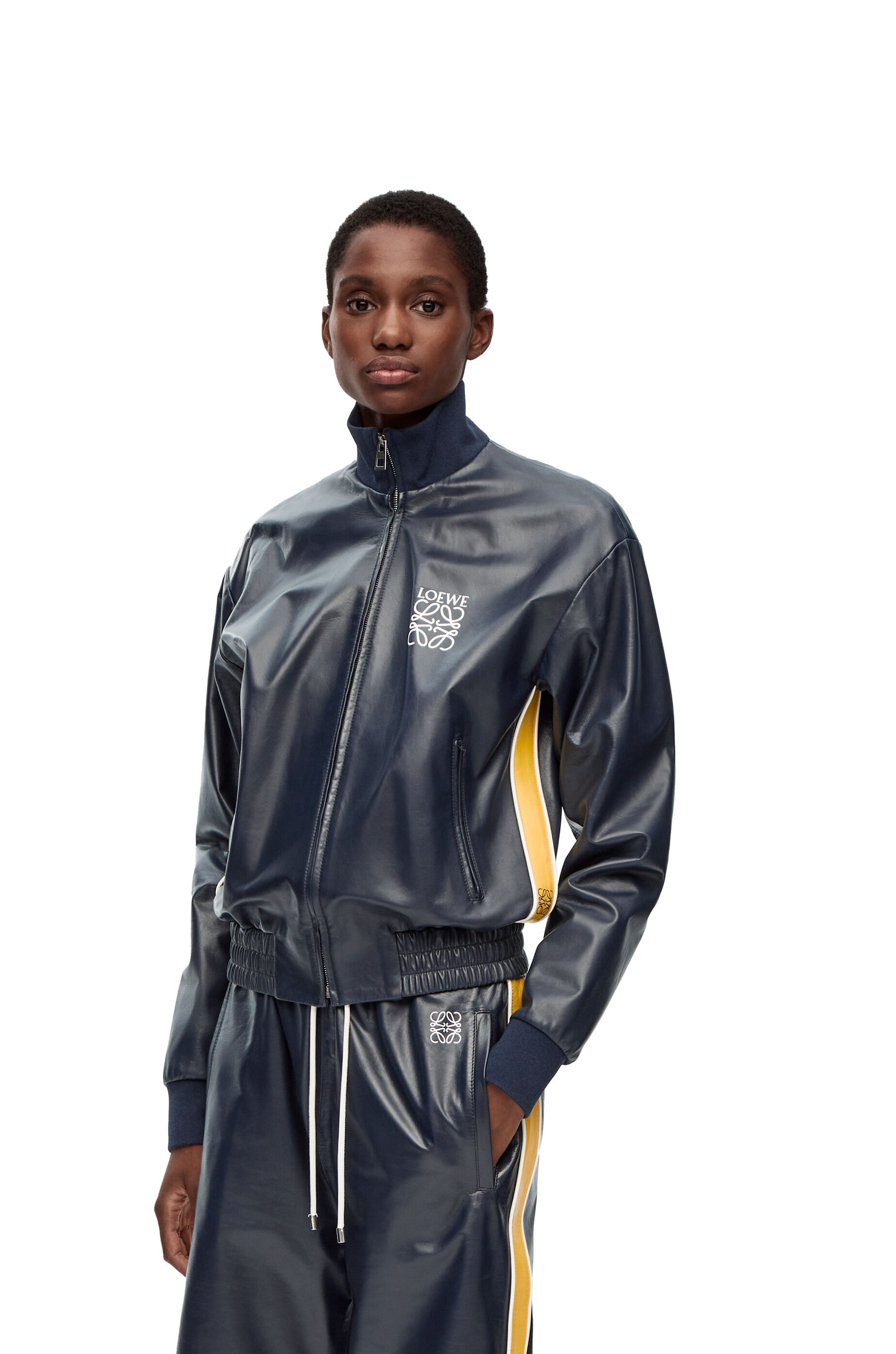 Loewe Zip-up Long-sleeved Jacket In Black