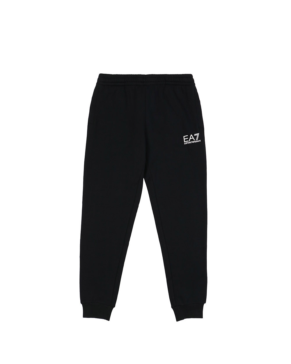 Ea7 Logo Printed Two-piece Sports Suit In Black