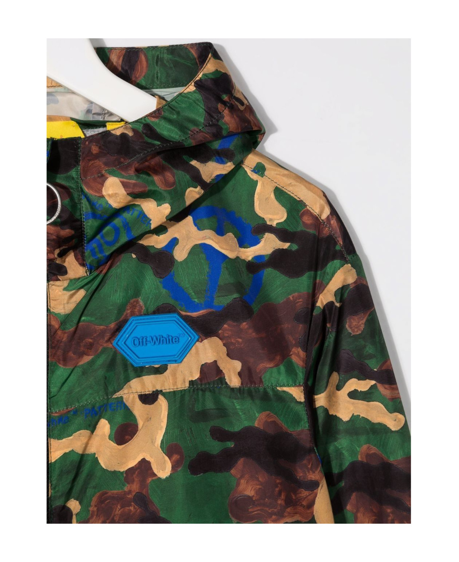 Off-white Camouflage-print Arrows Windbreaker In Multicolor
