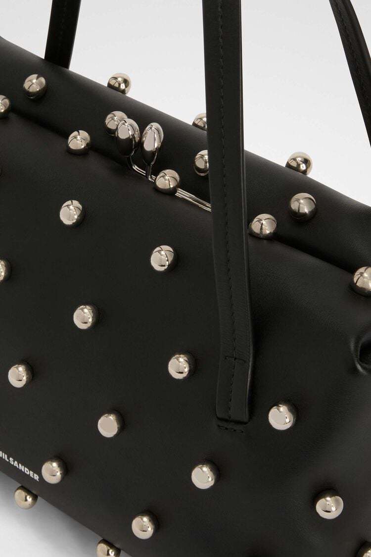 Jil Sander Small-sized Leather Shoulder Bag In Black