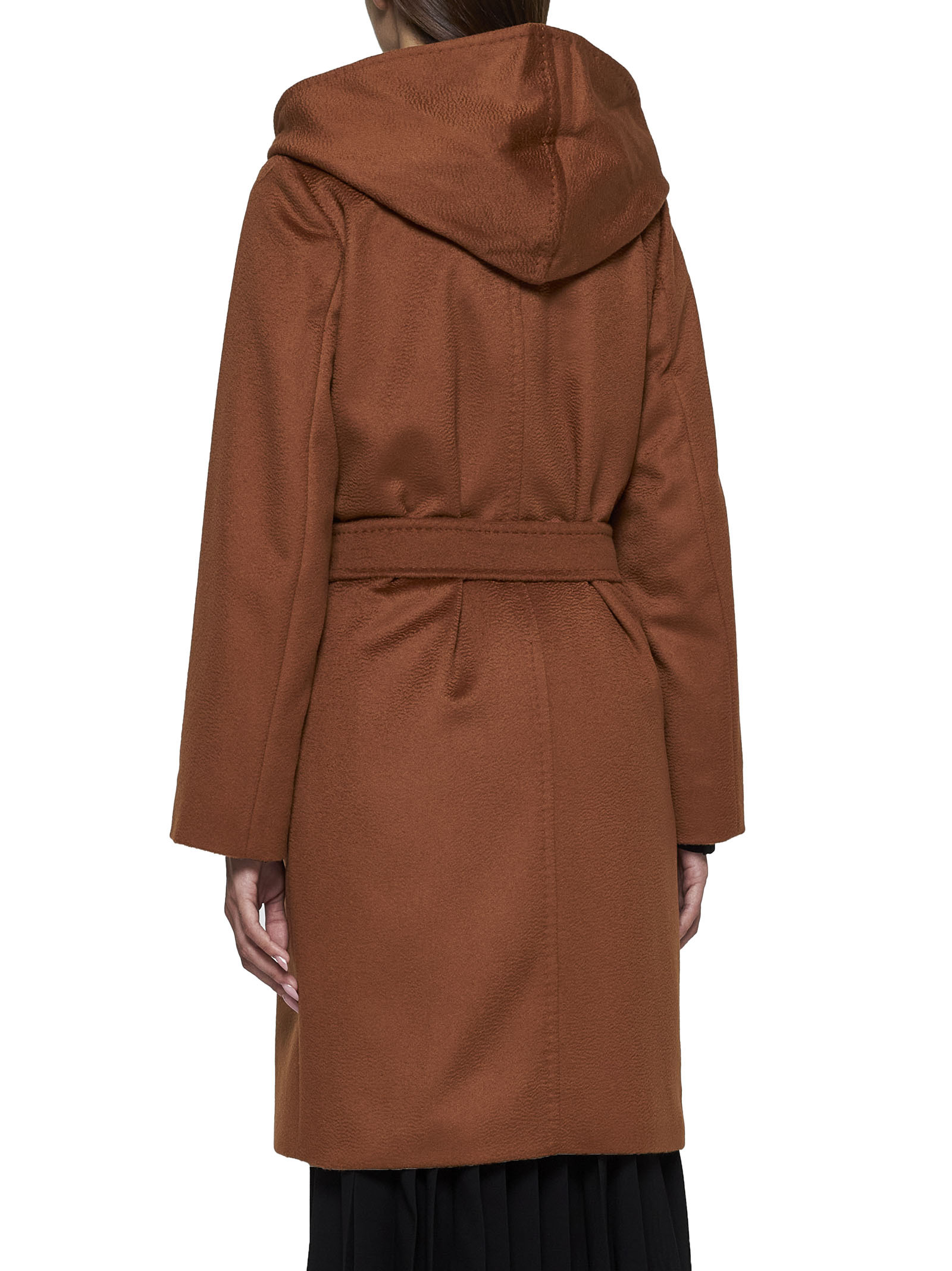 Max Mara Long-sleeved Coat In Brown