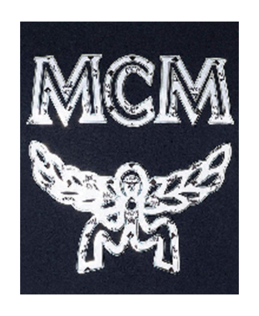 Mcm Round Collar Logo Short-sleeved T-shirt In Black