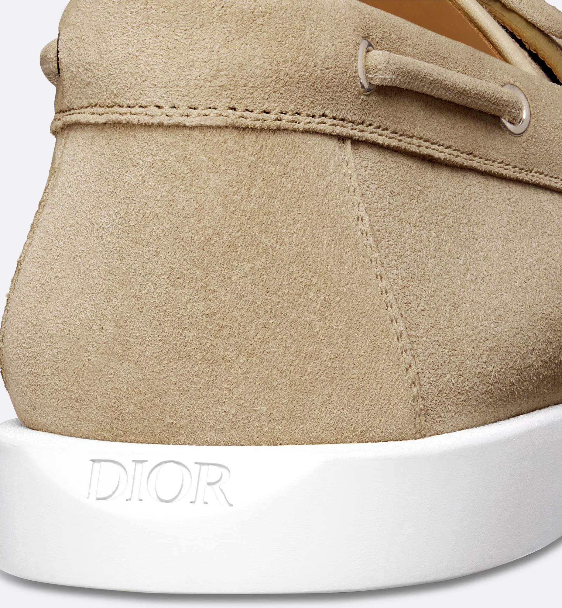 Dior Granville Lace Up Casual Shoes In Nude