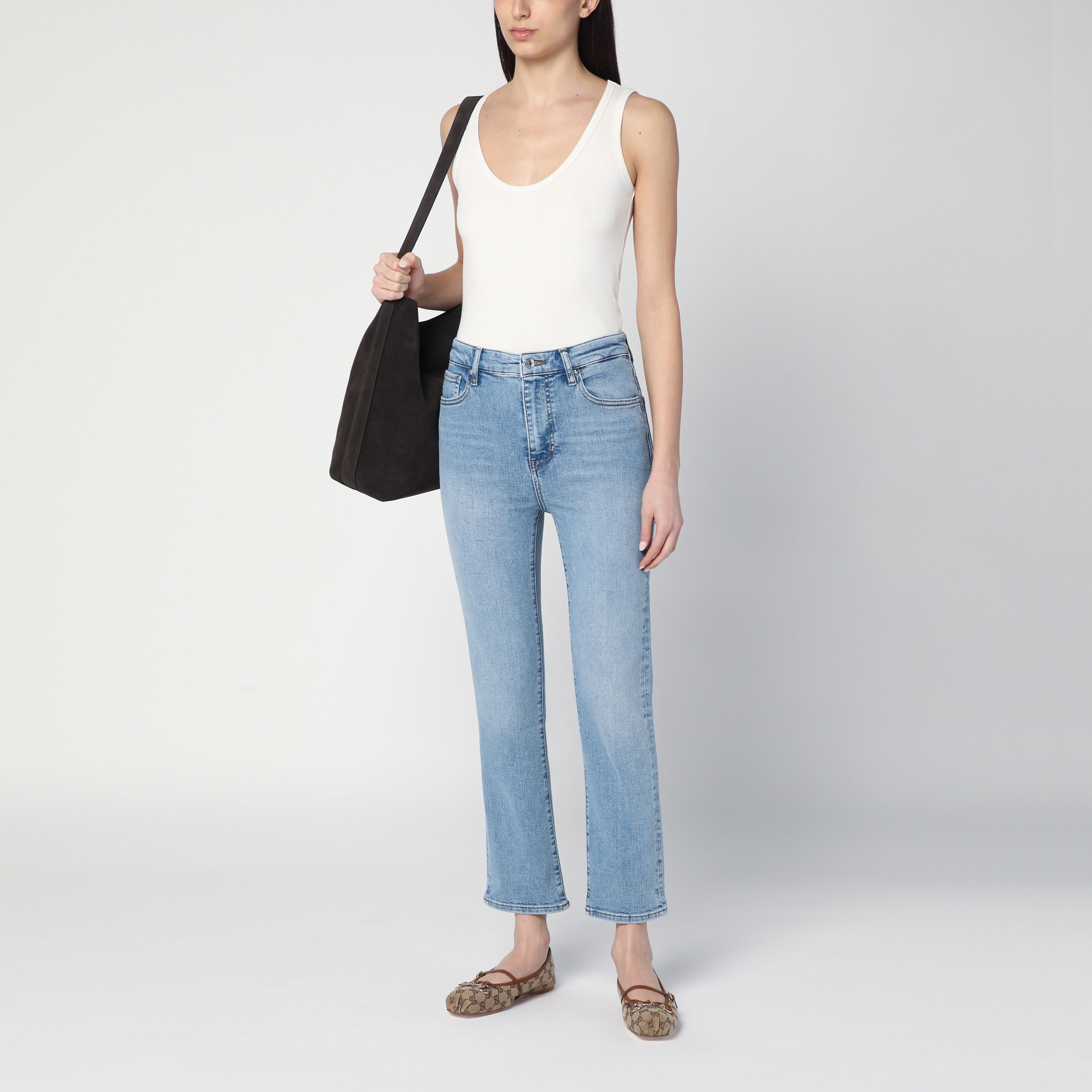 Frame The Pencil Jeans In Blue