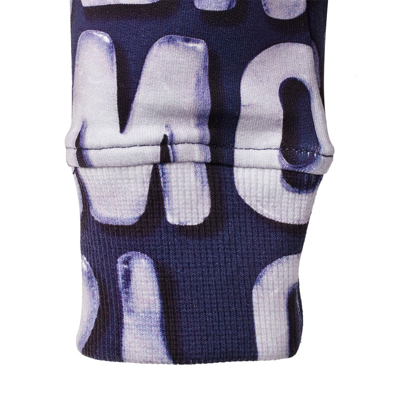 Moschino Pattern Printed Casual Jacket In Blue