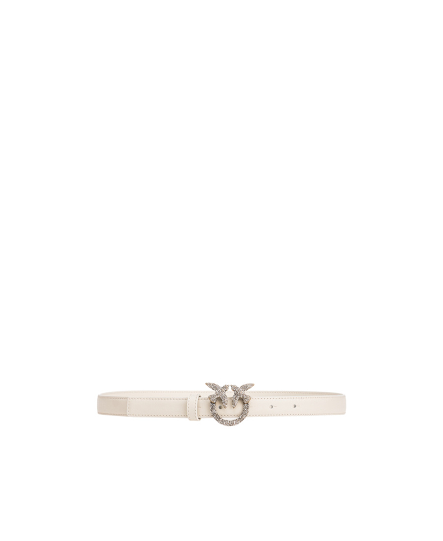 Pinko Fine Ceinture Avec Boucle Love Birds 1 Cm In White