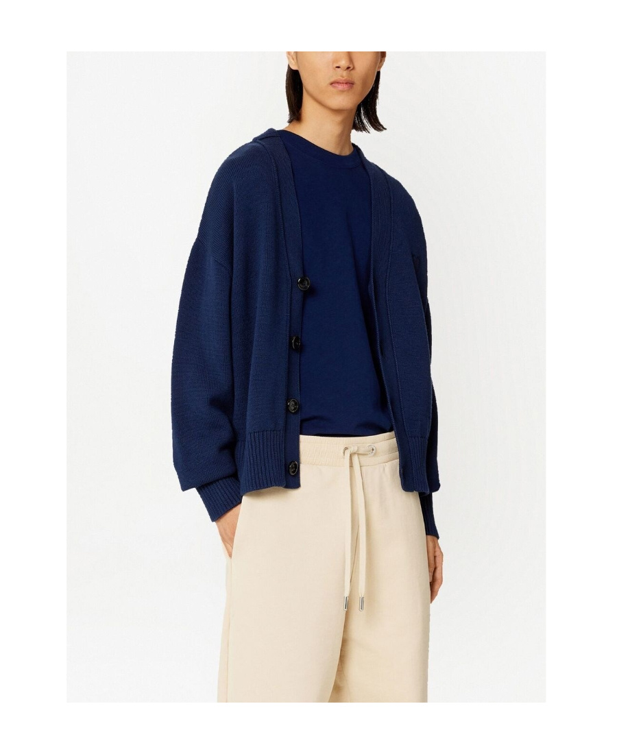 Ami Alexandre Mattiussi Button-front Knitted Cardigan In Black