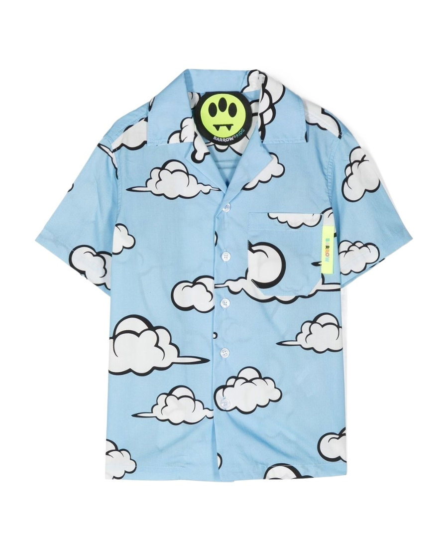 Barrow Cloud Print T-shirt In Blue