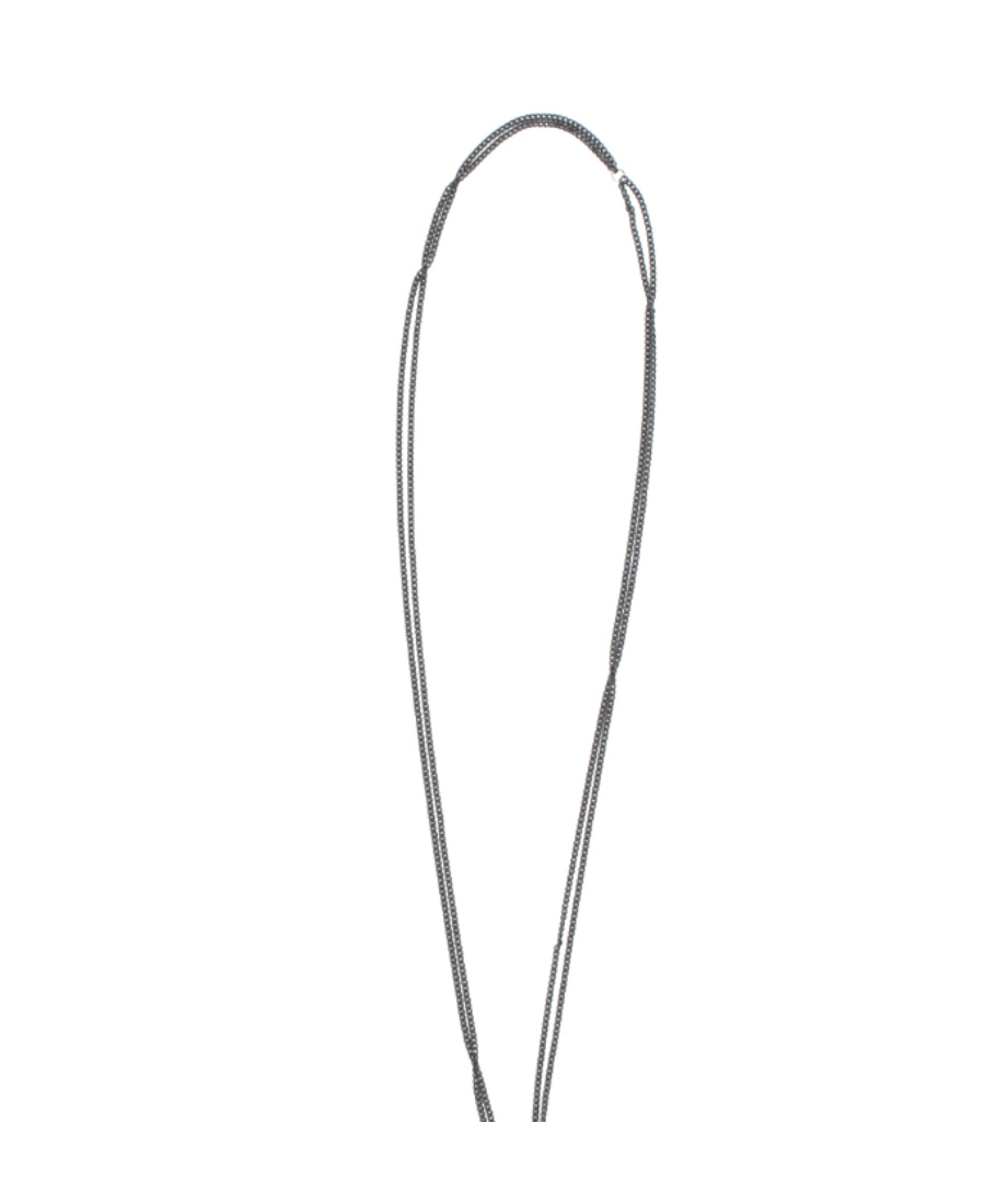 Dsquared2 Layered Cross Pendant Necklace In Gray