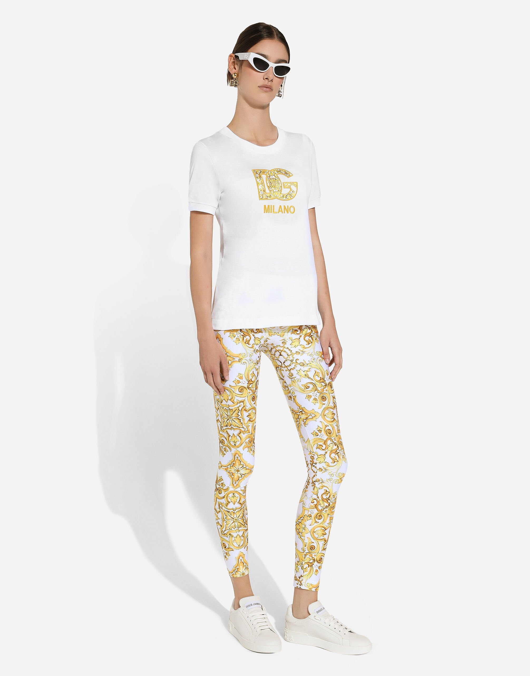 Dolce & Gabbana Patch Logo T-shirt In White