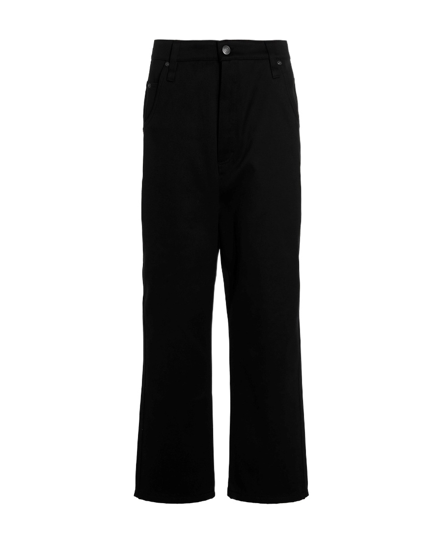 Shop Ami Alexandre Mattiussi Cotton Casual Pants In Black