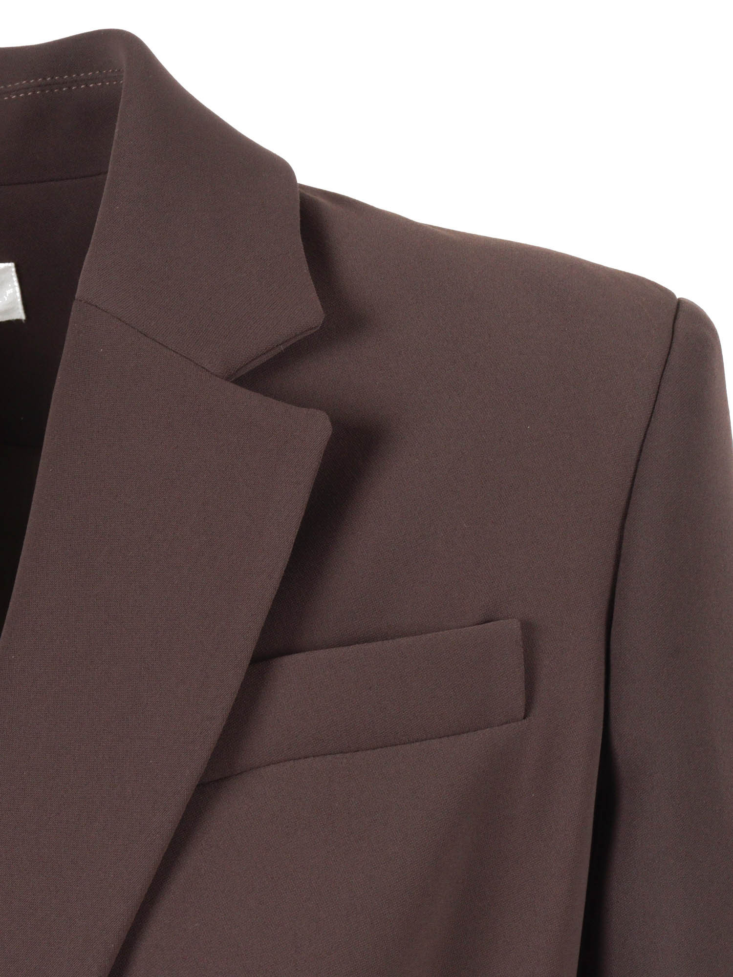 P.a.r.o.s.h Tailored Brown Blazer With Notched Lapels In Brown