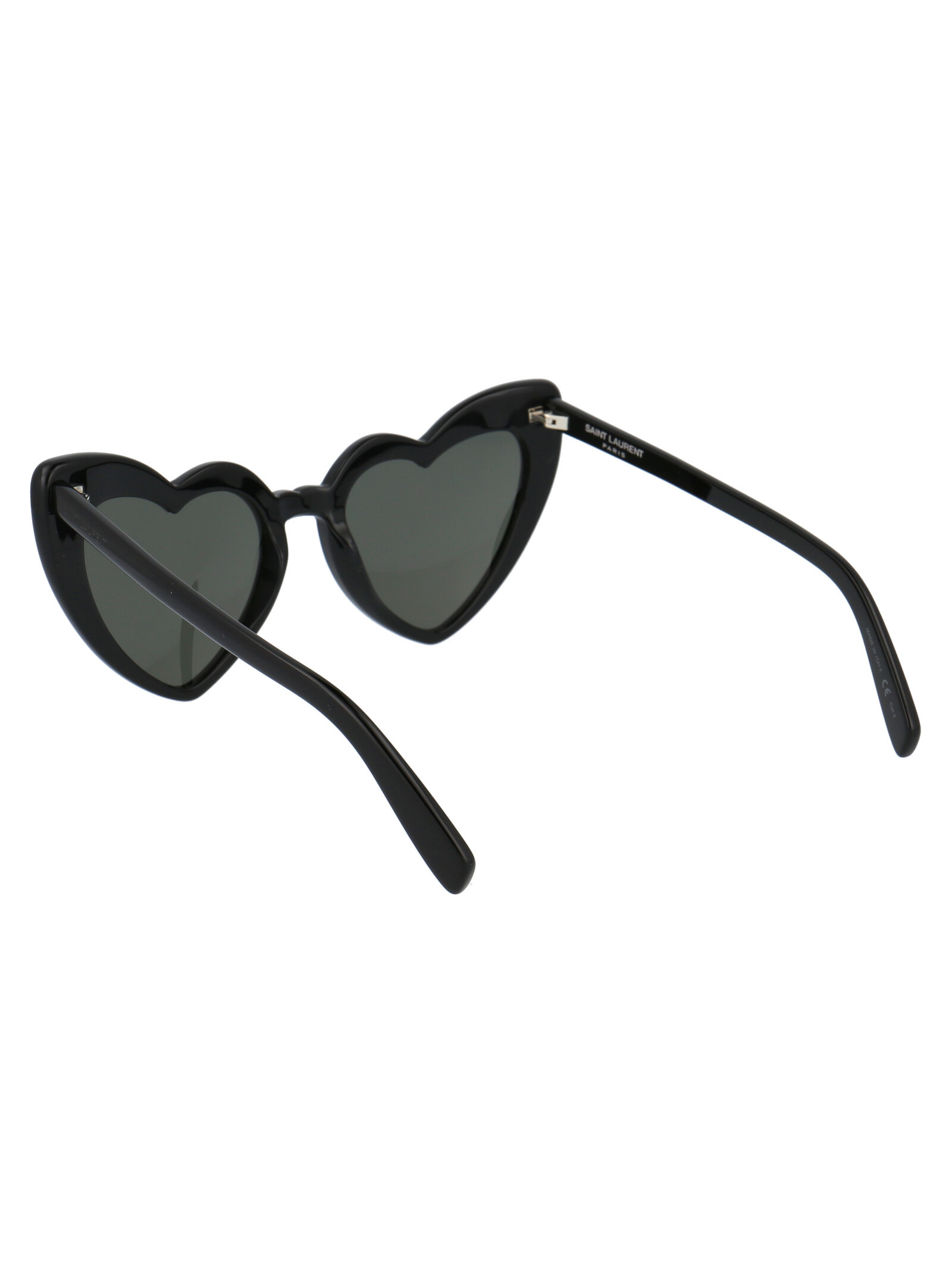 Saint Laurent Wave Heart Frame Sunglasses In Black