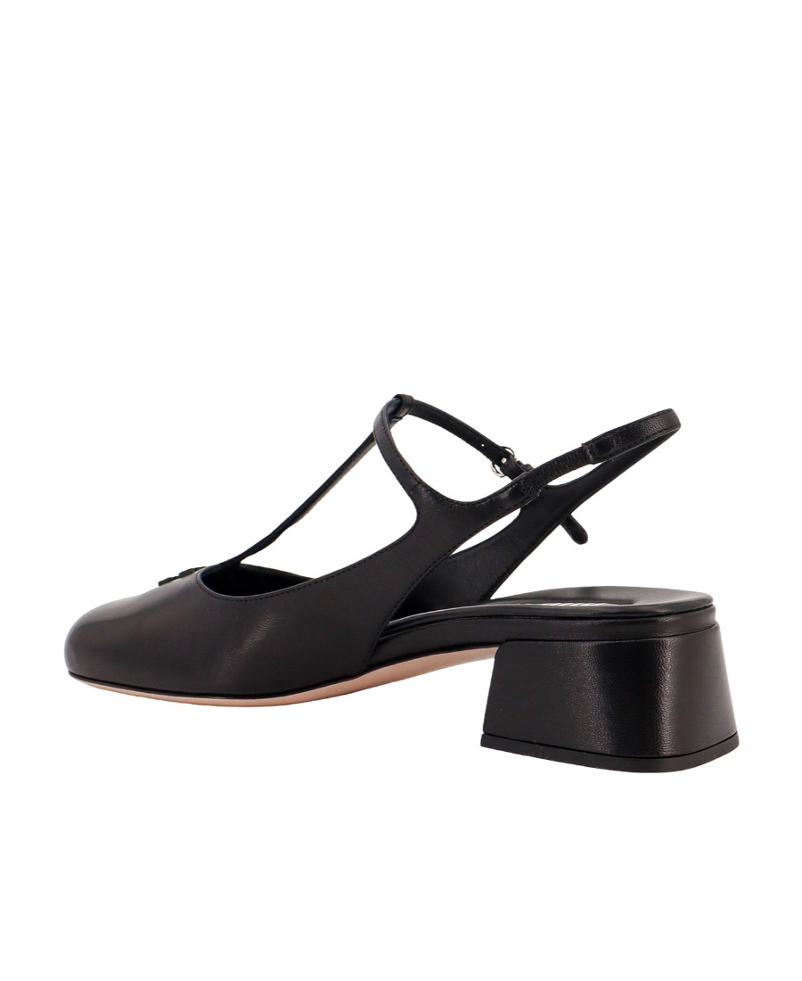 Miu Miu Slingback-pumps Aus Lackleder In Blue