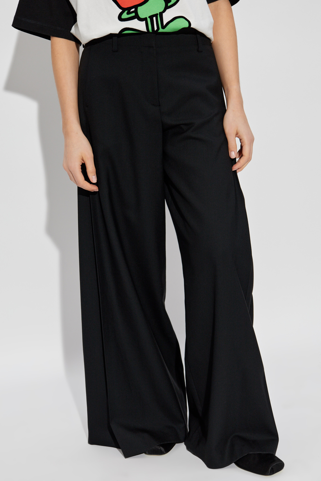 Kenzo Logo-print Wide Leg Track Pants In Black