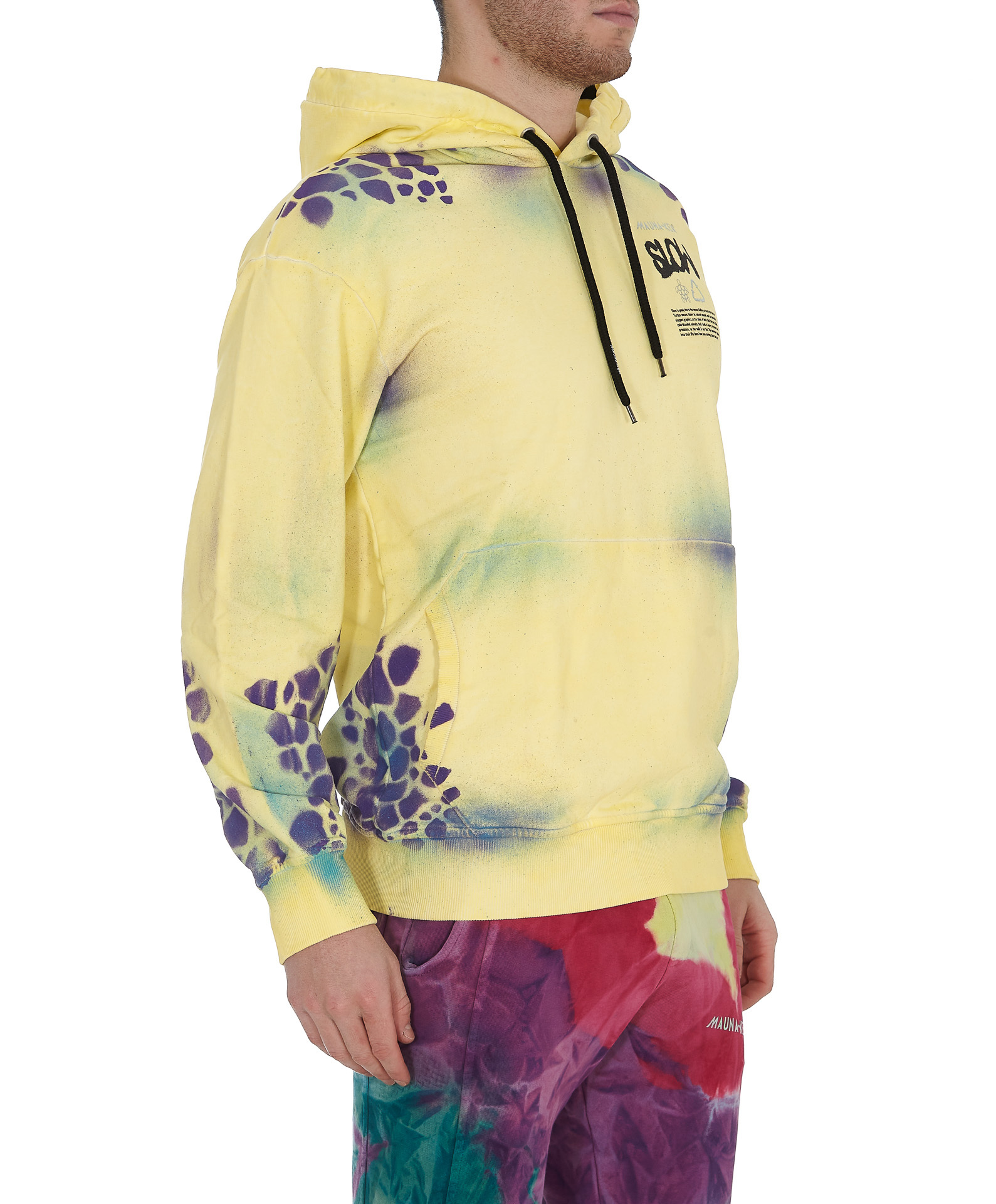 Mauna Kea Long Sleeved Hooded Hooded Sweater In Yellow