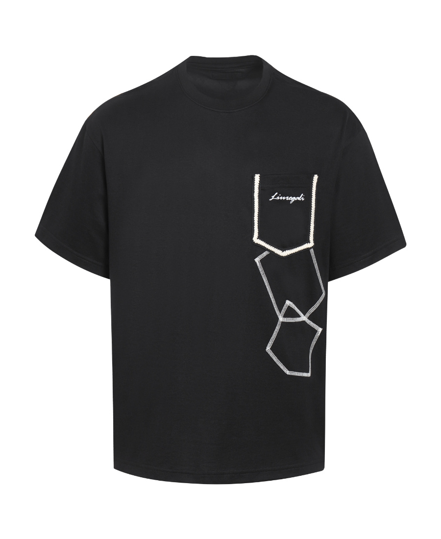Liuregali Round-necked Logo T-shirt In Black
