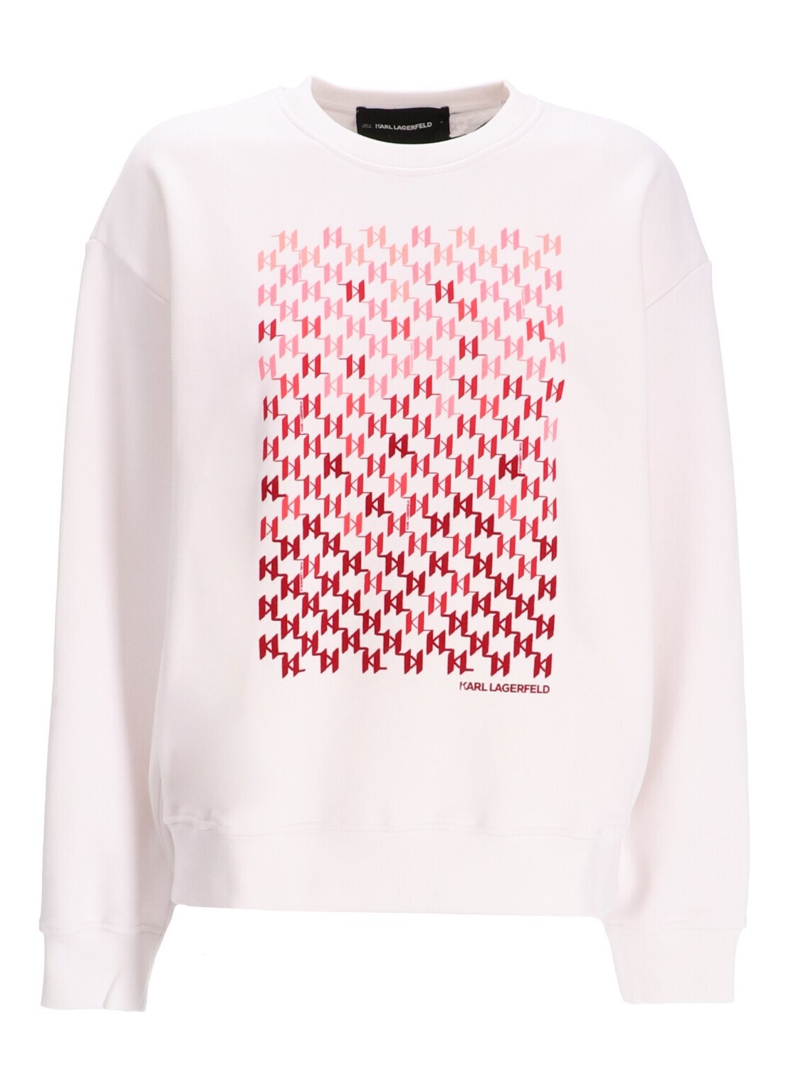 Shop Karl Lagerfeld Long-sleeved Sweater In White