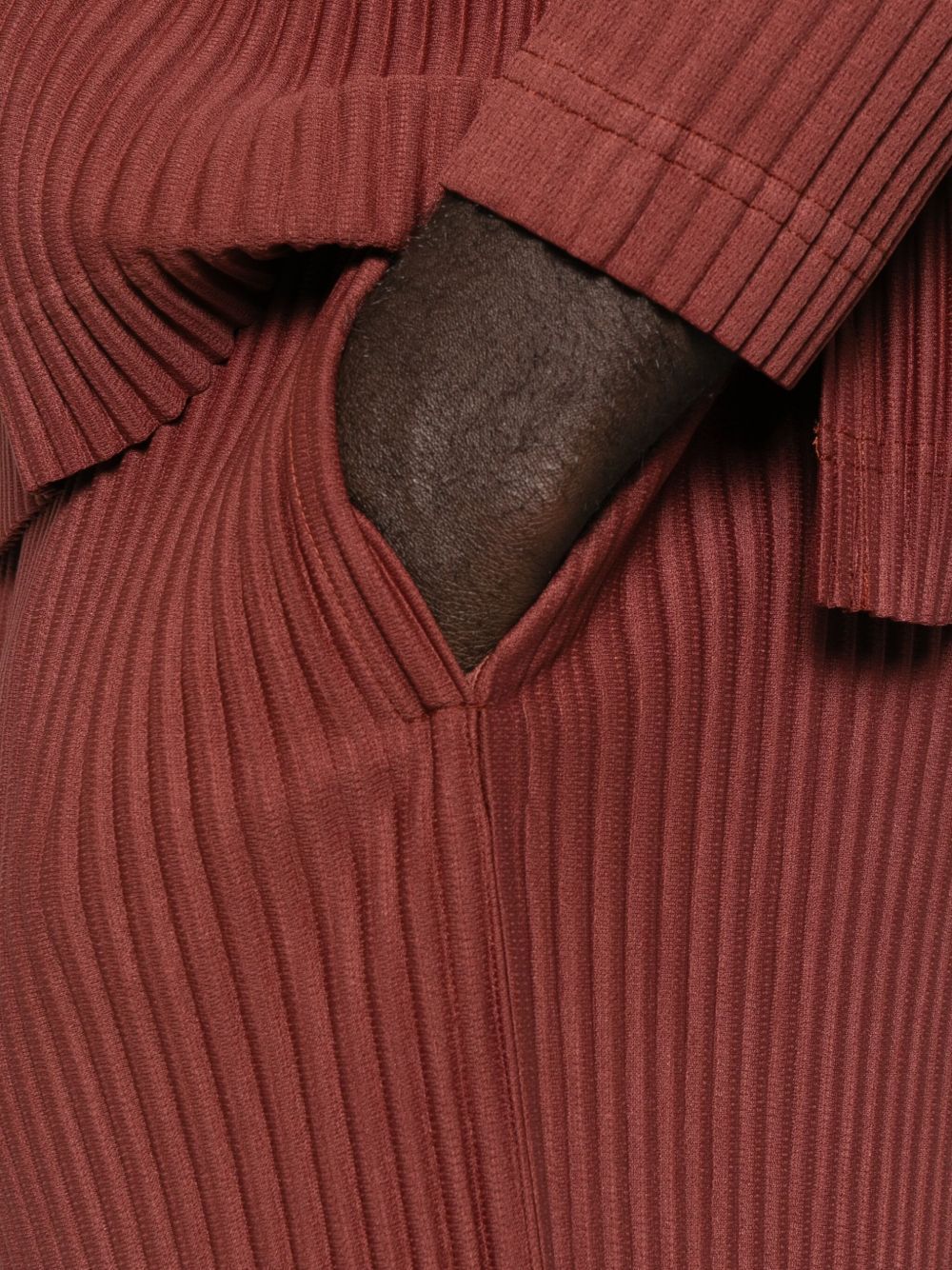 Issey Miyake Homme Plisse'  Men Pleated Trousers In Red