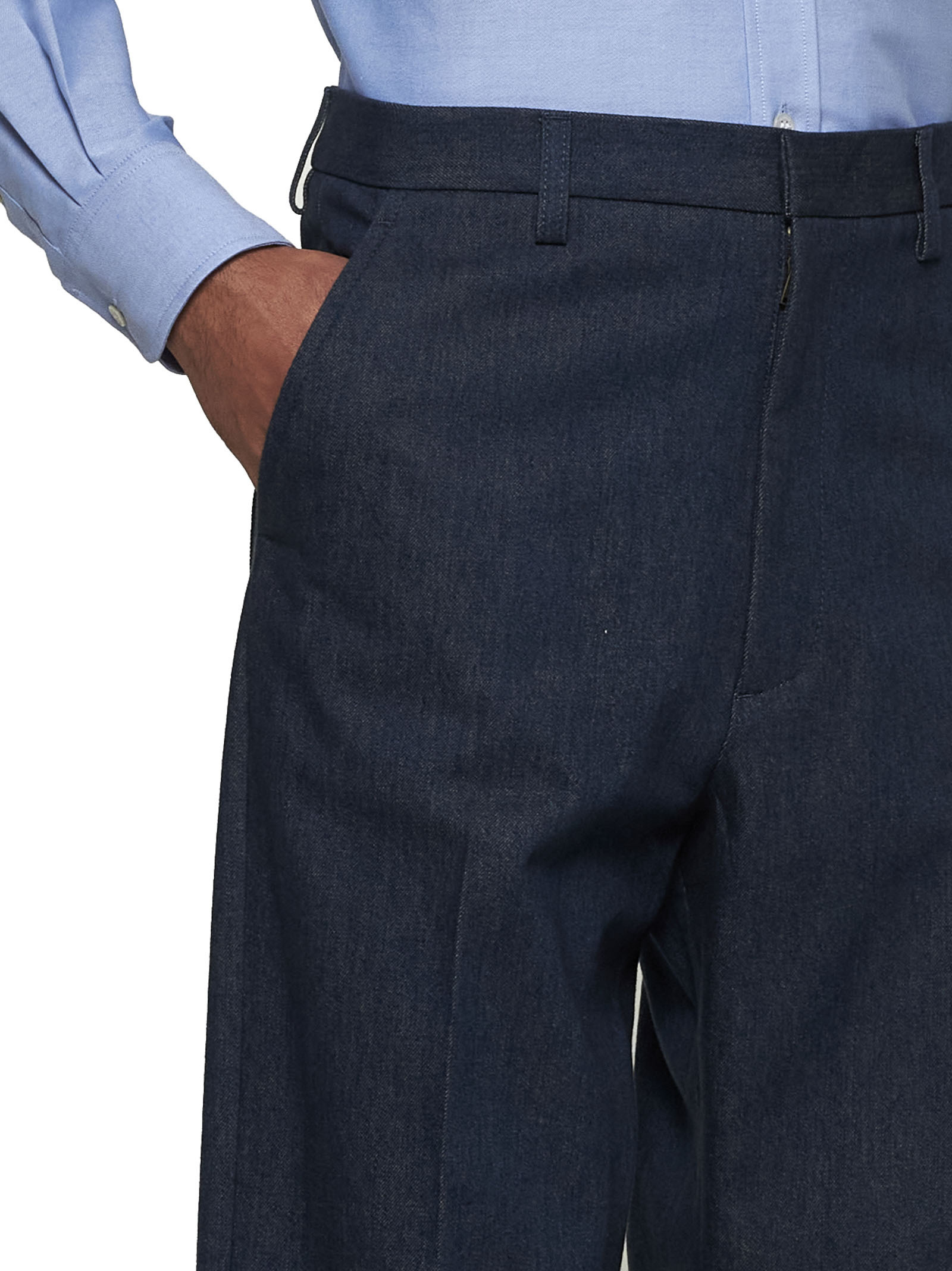 VALENTINO VALENTINO PLEAT DETAILED STRAIGHT LEG JEANS