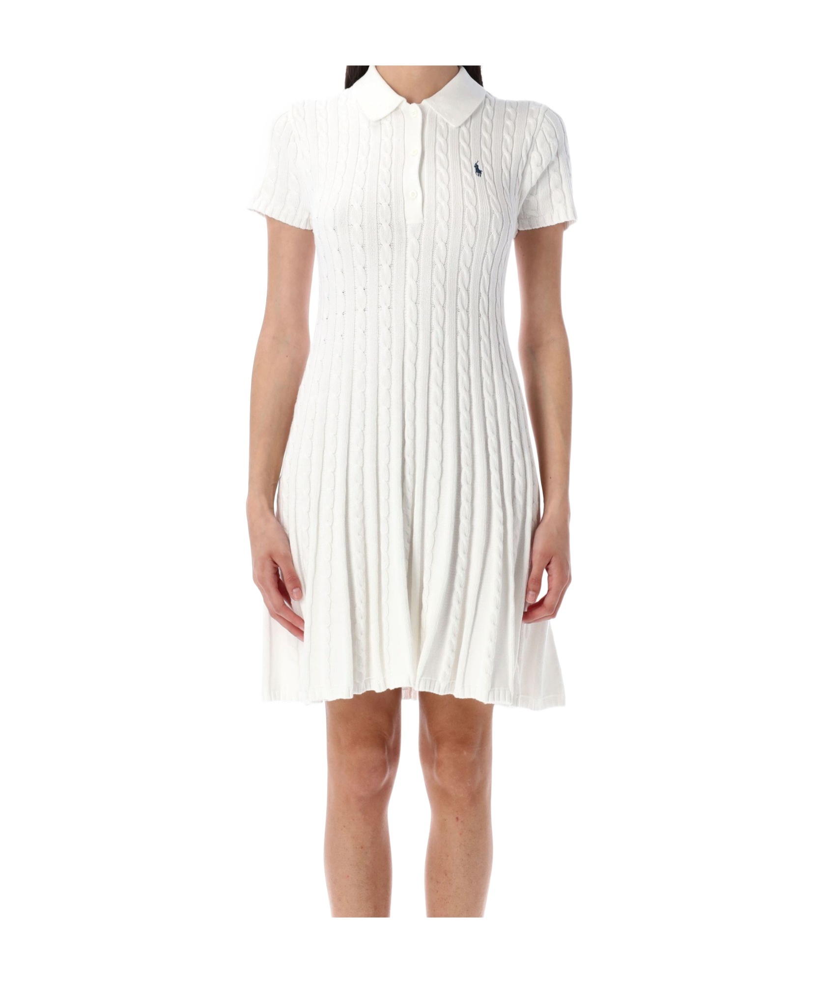 POLO RALPH LAUREN CABLE-KNIT POLO DRESS