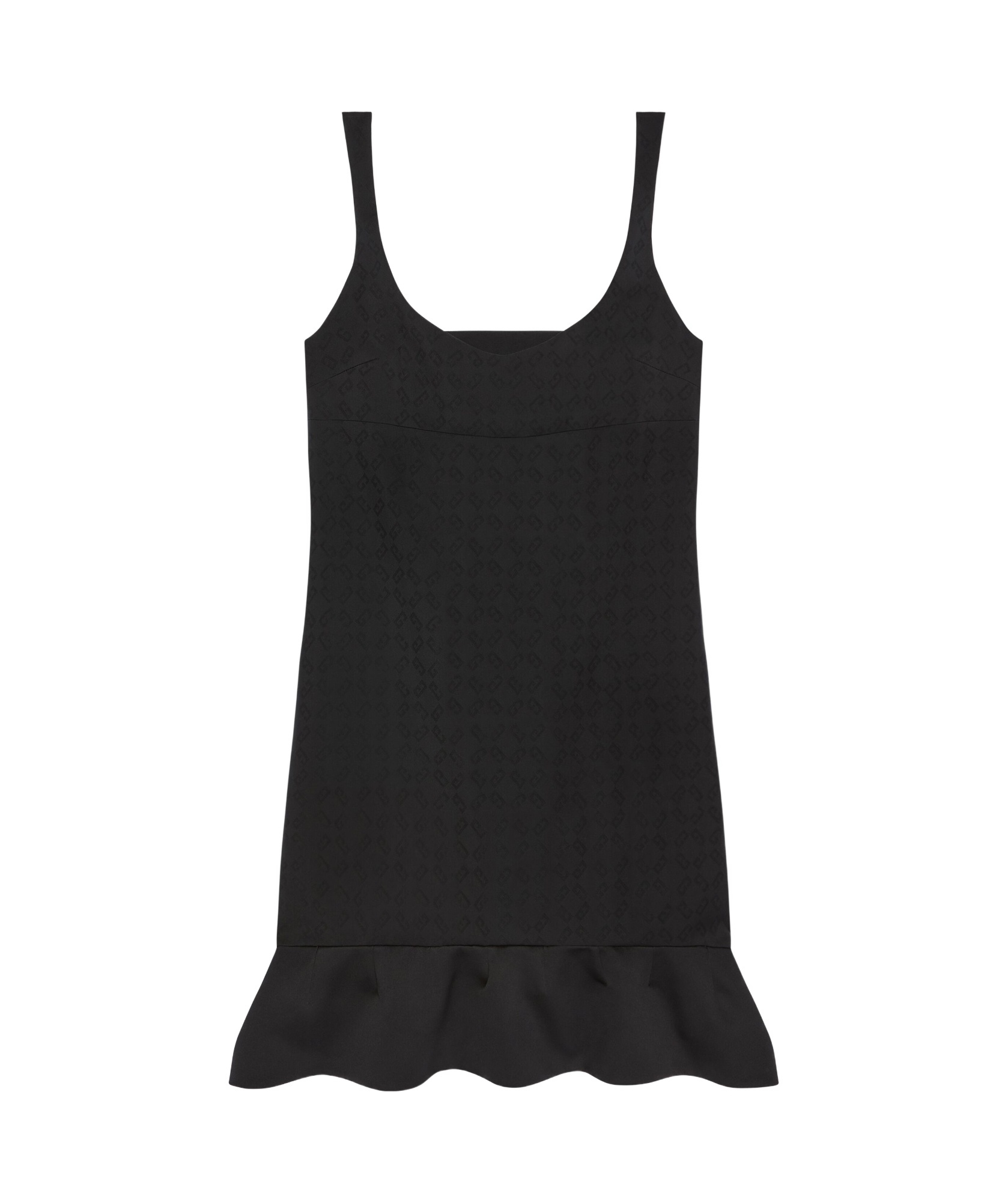 Givenchy Dress In Monogram 72 Jacquard With Twisted Straps In Black