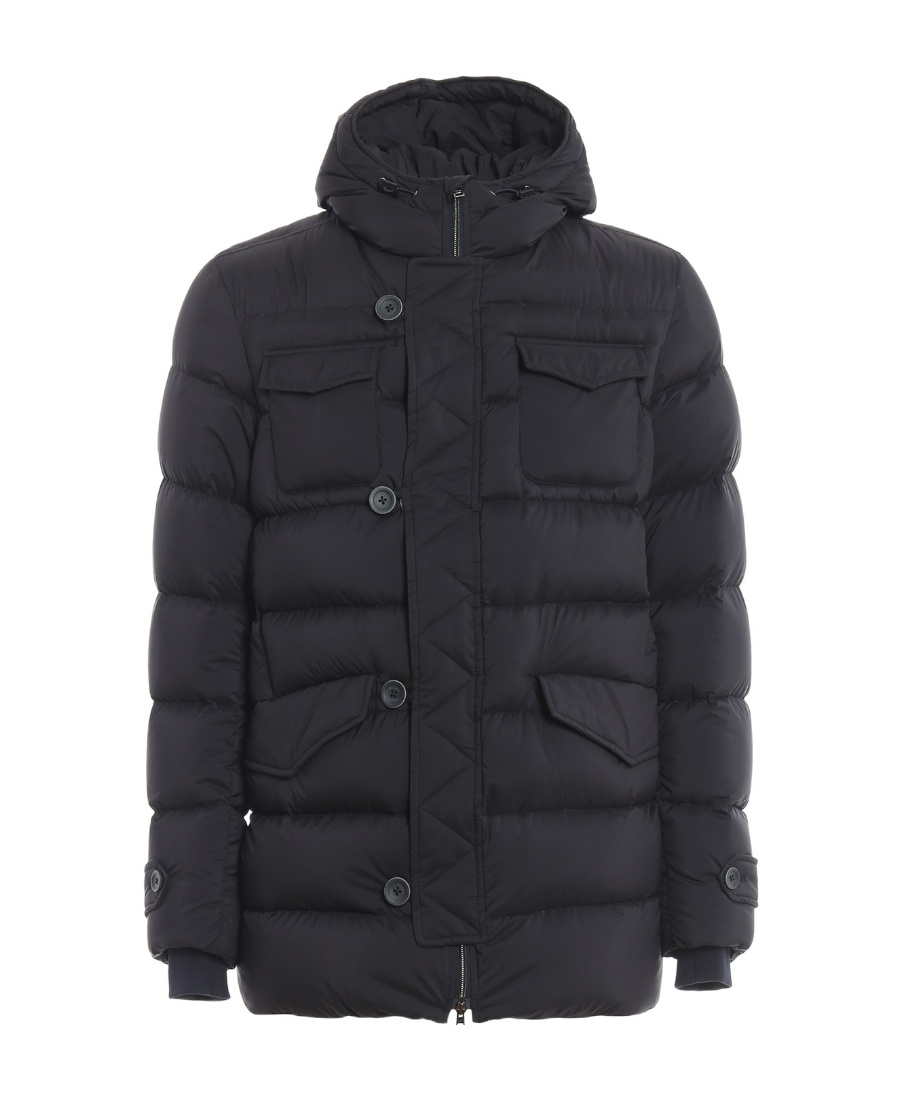 Herno Legend Man Puffer Midnight Blue Size 34 Polyamide In Black