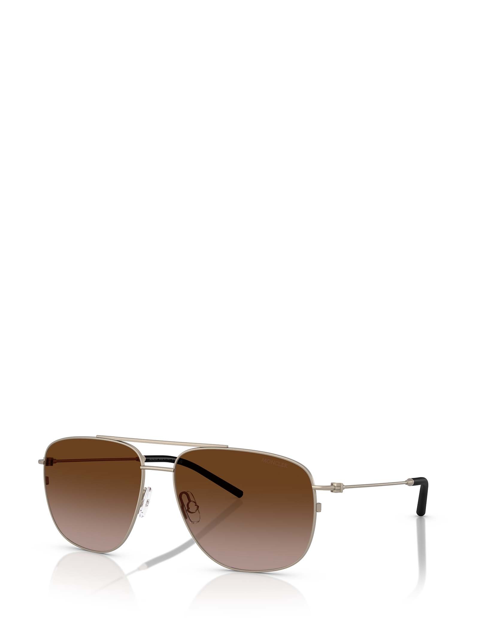 Moncler Eyewear Aviator Frame Sunglasses In Brown