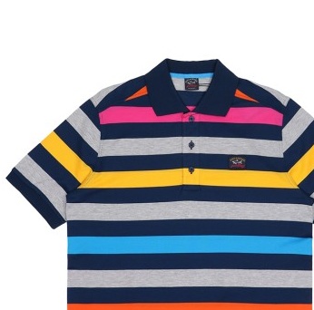 Shop Paul & Shark Striped Short-sleeved Polo Shirt In Blue