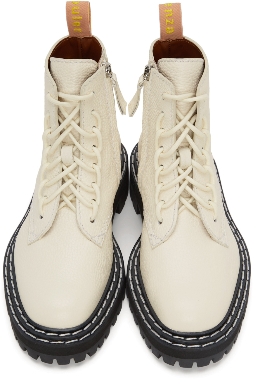 Proenza Schouler Lace-up Boots In Nude