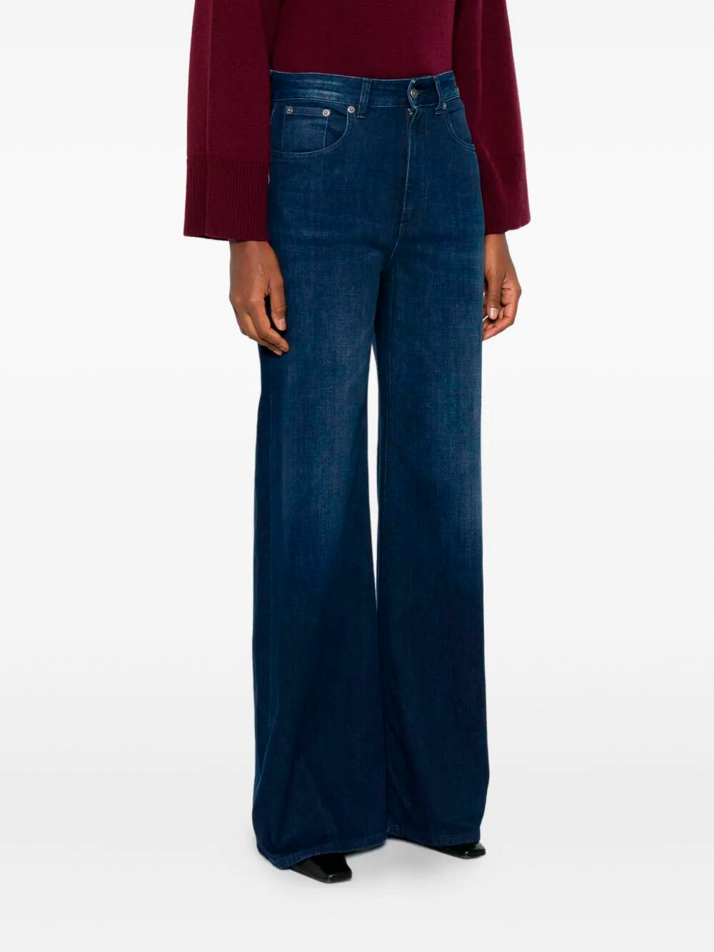 Dondup Five-pocket Cotton Jeans In Blue