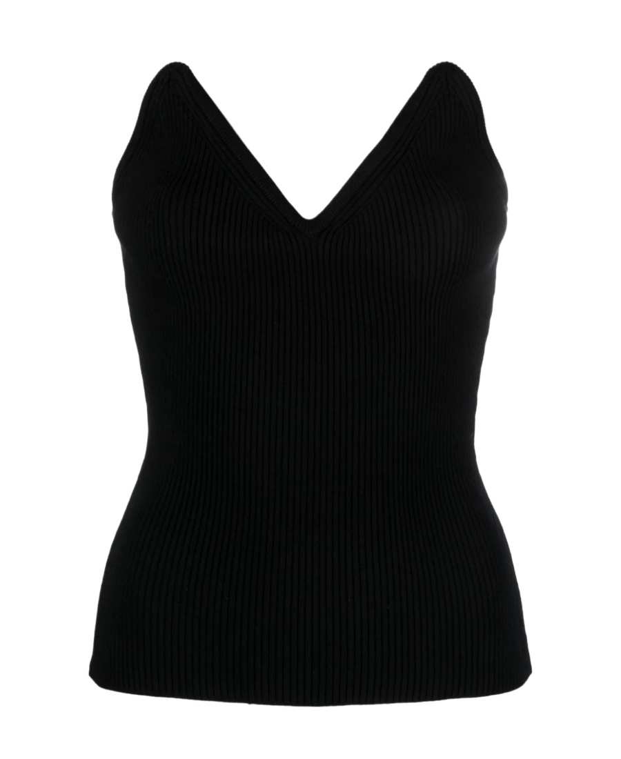 Shop Coperni Rib Knitting To Wipe The Chest In Black