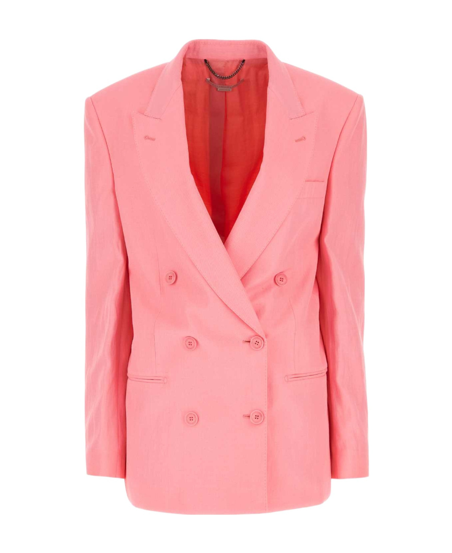 Stella Mccartney Stella Mc Cartney Pink Twill Oversize Blazer In Pink