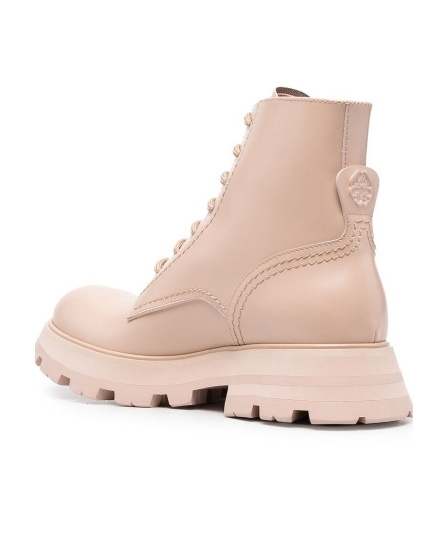 Alexander Mcqueen Wander Lace-up Boots In Pink