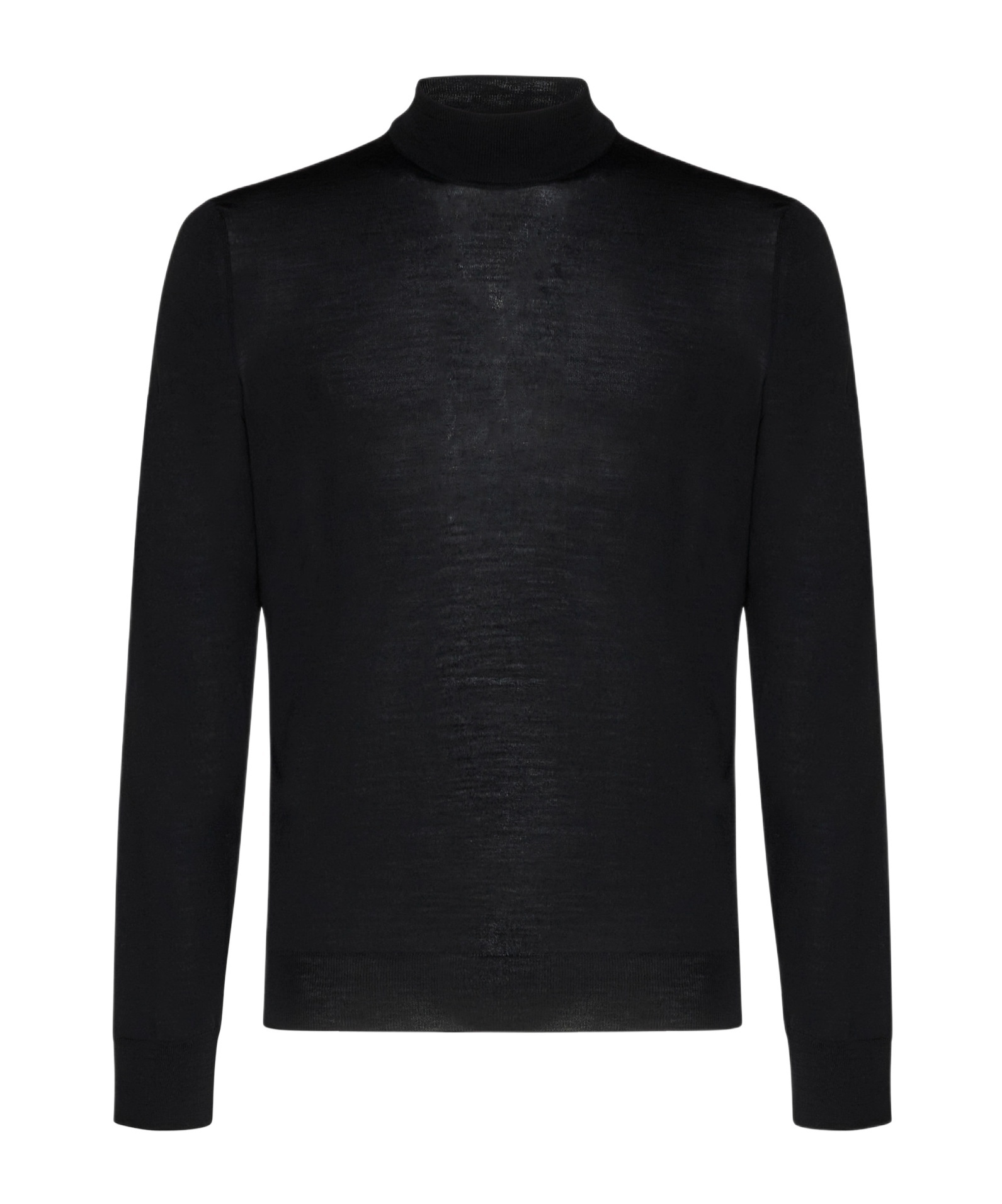 Drumohr Mock-neck Merino Jumper In Black