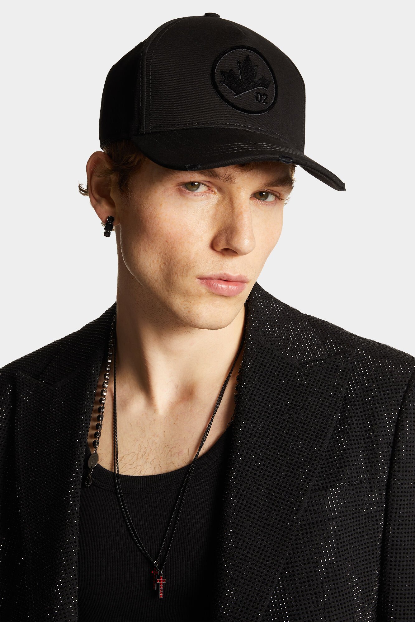 DSQUARED2 MAPLE LEAF-APPLIQUÉ BASEBALL CAP
