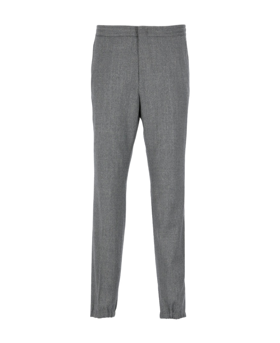 Zegna Loose Waist Casual Pants In Gray