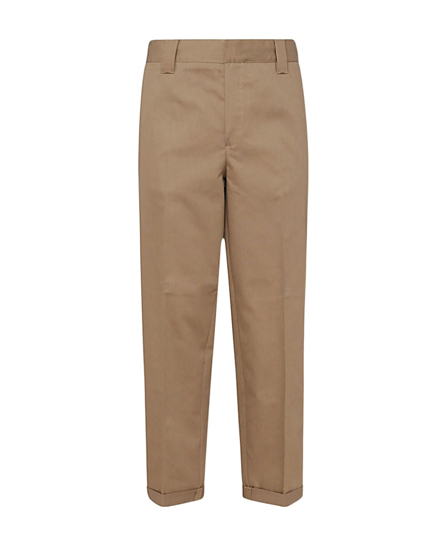 Golden Goose Cropped Straight-leg Chinos In Brown