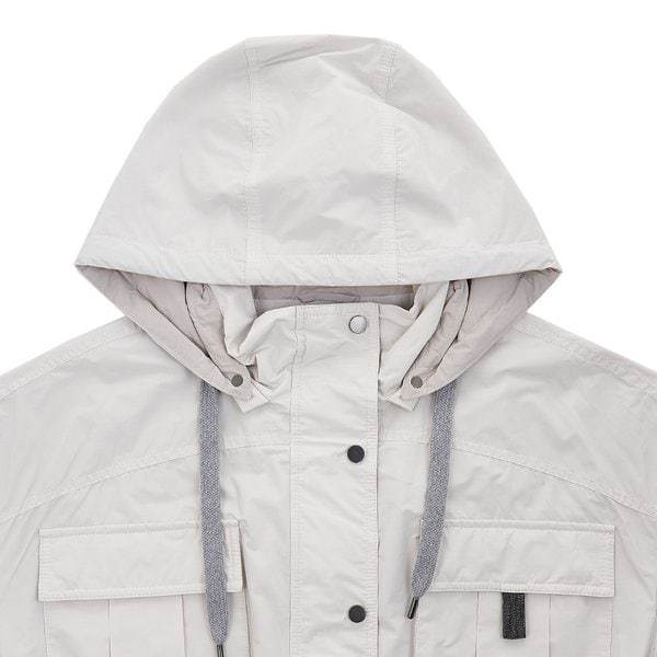 Brunello Cucinelli Hooded Jacket In White