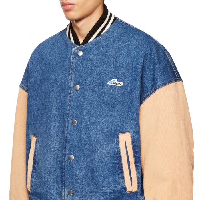 WE11 DONE DENIM VARSITY JACKET