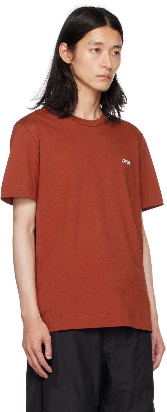 ZEGNA LOGO-EMBROIDERED COTTON T-SHIRT