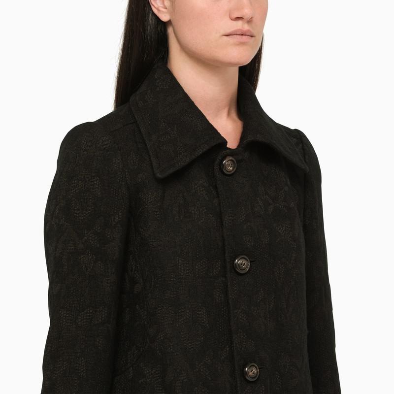 Dsquared2 Floral Pattern Single-breasted Coat In Black