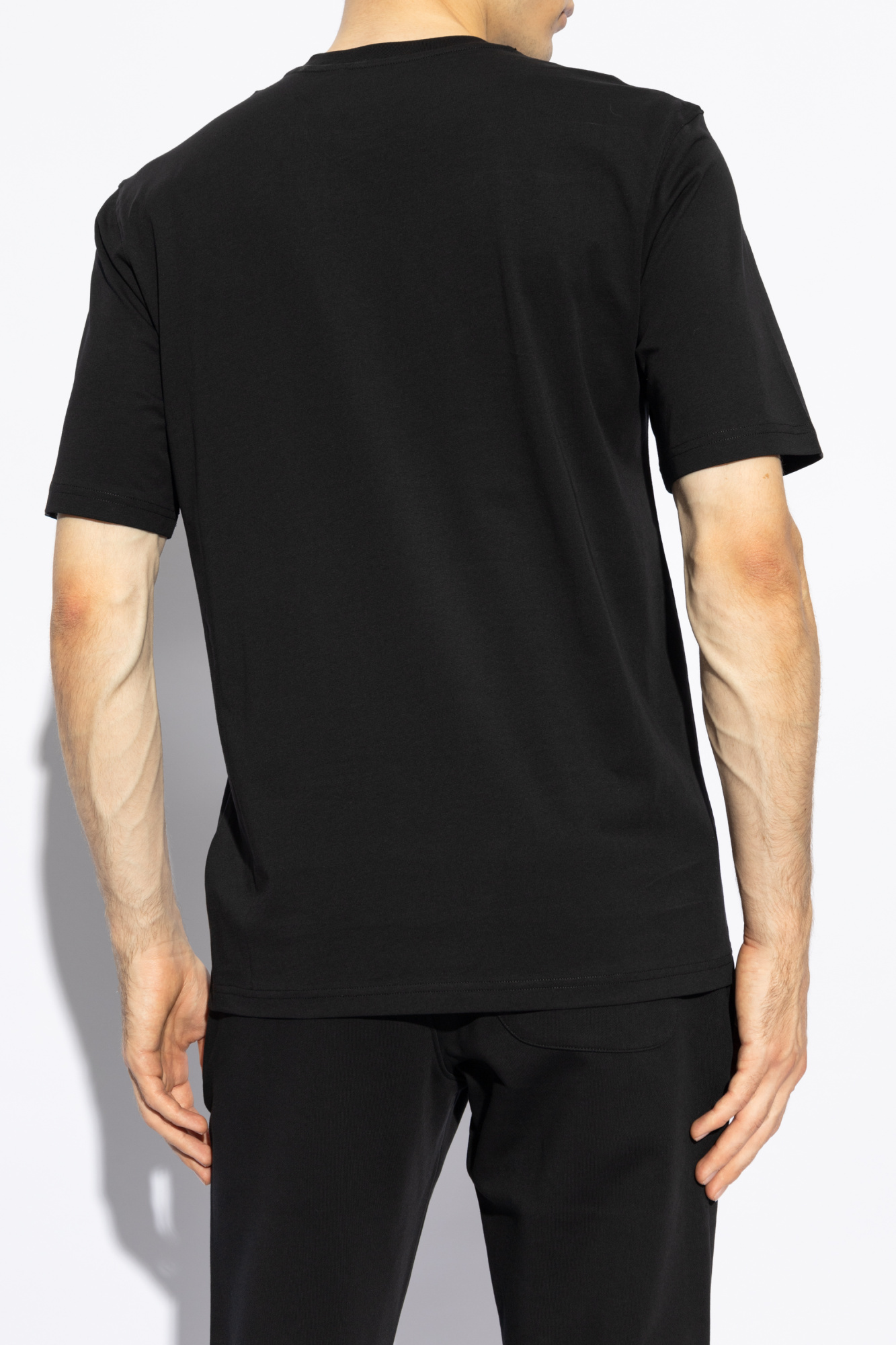 Moschino T-shirt With Embroidered Lettering In Black