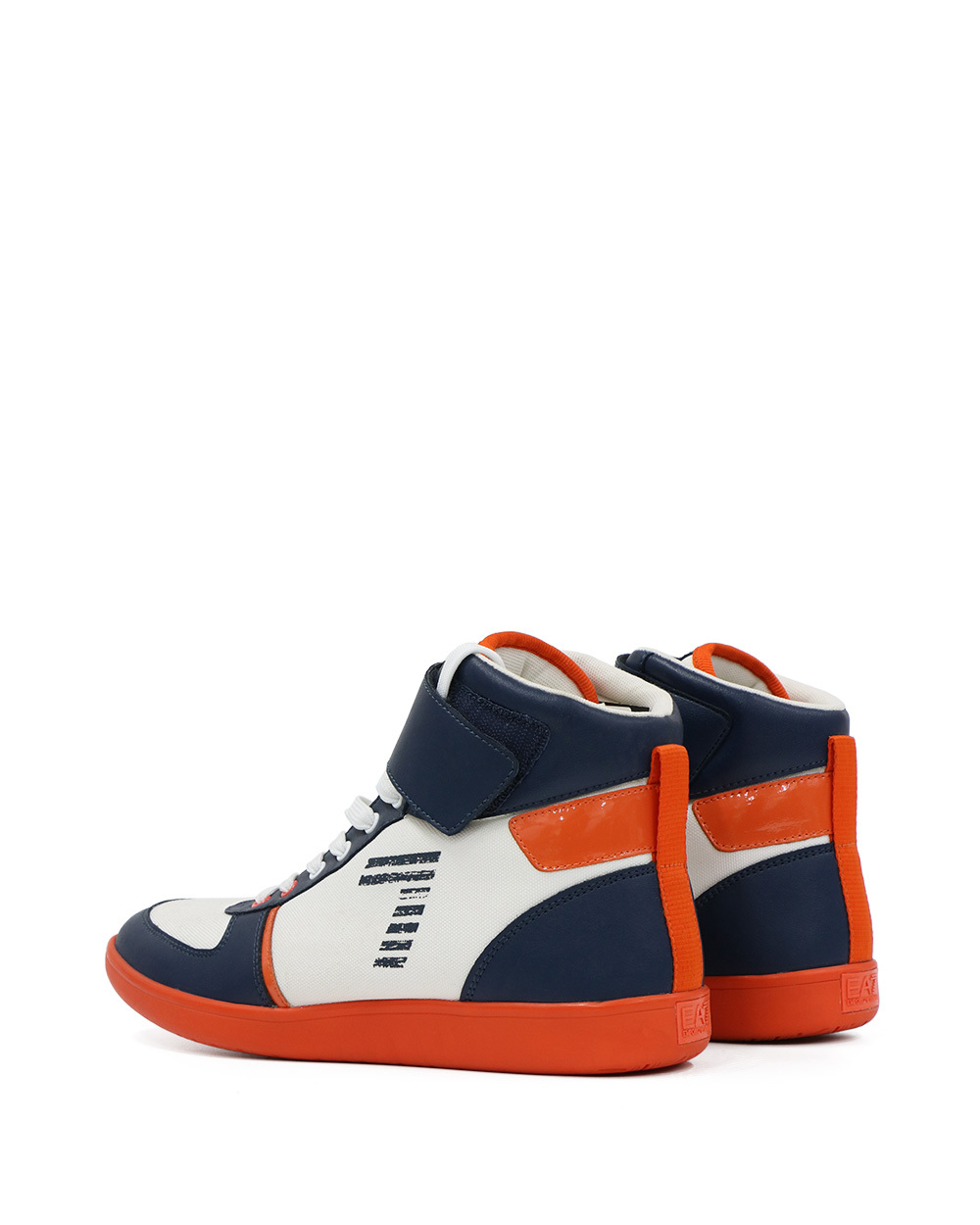Ea7 High Lace-up Casual Sneakers In Multicolor
