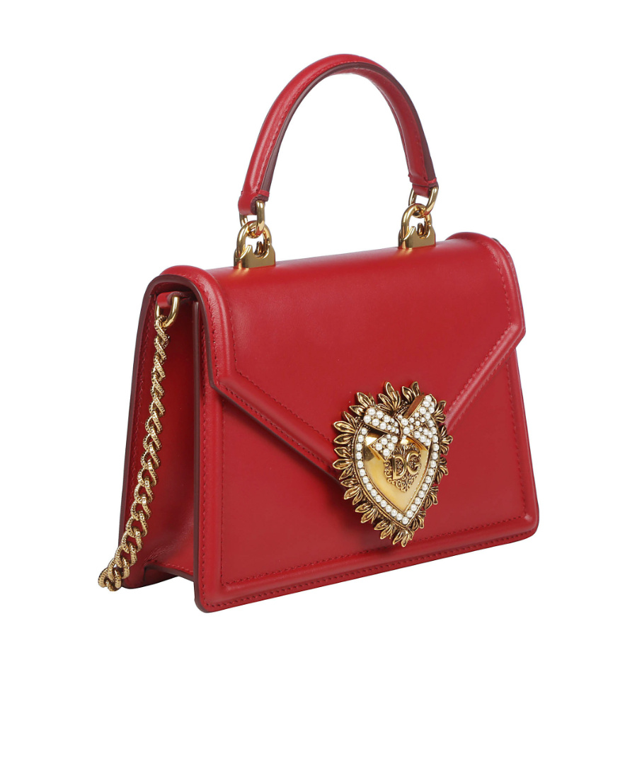 Dolce & Gabbana Small Devotion Tote Bag In Red