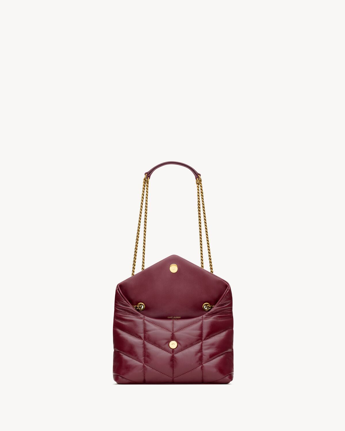 Saint Laurent Toy Puffer In Shiny Leather