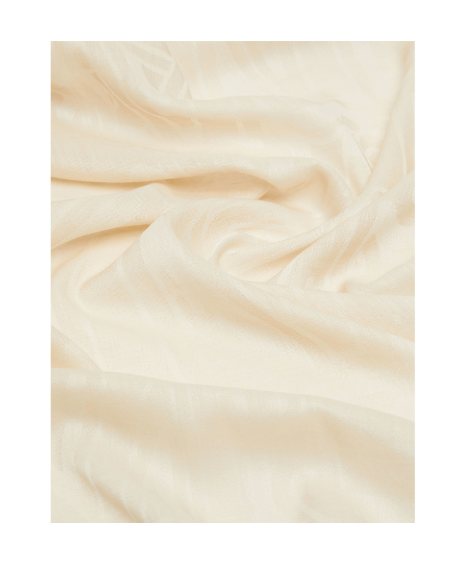 Max Mara Wool Blended Shawl In White