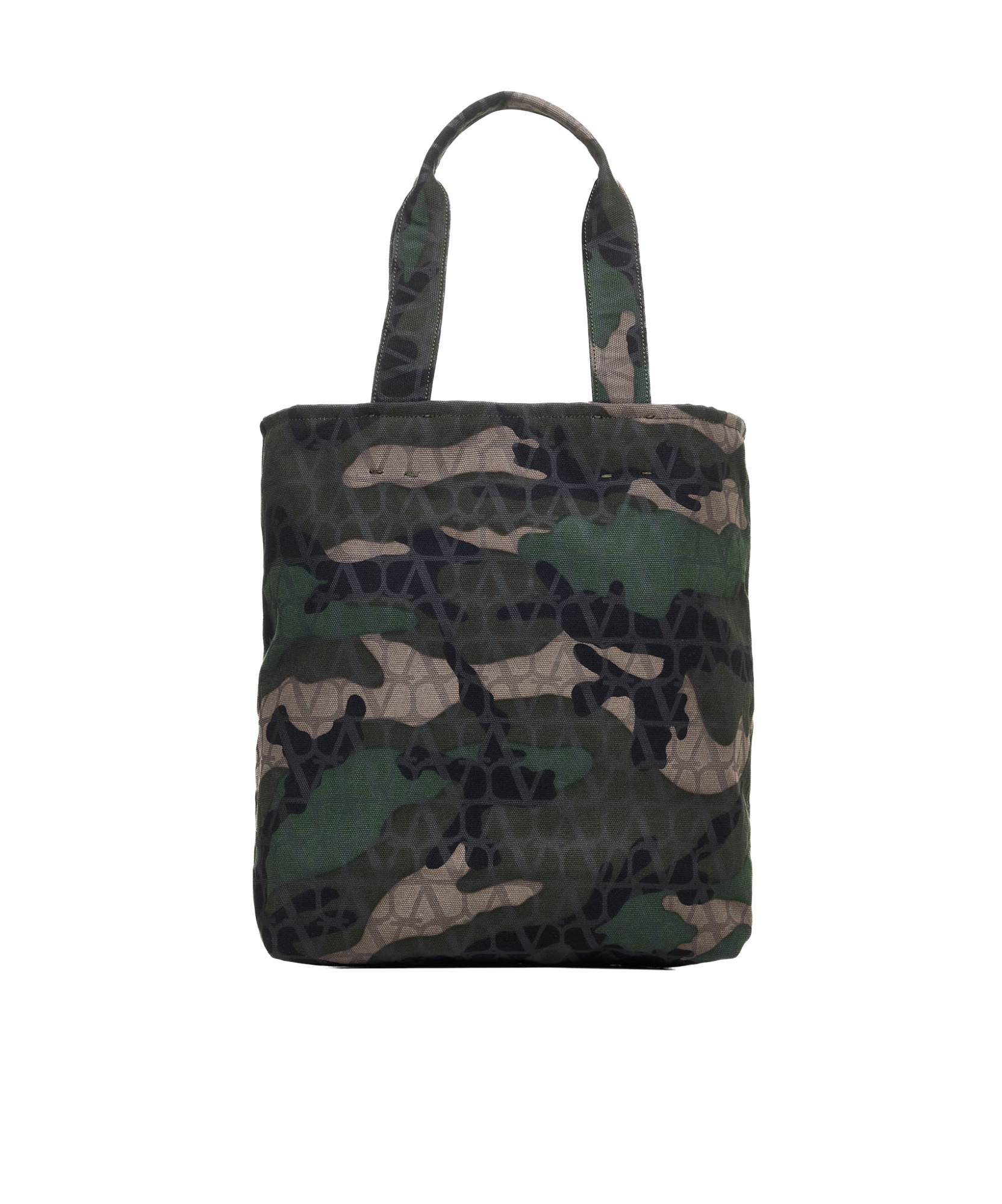 Valentino Camouflage-pattern Tote Bag In Black